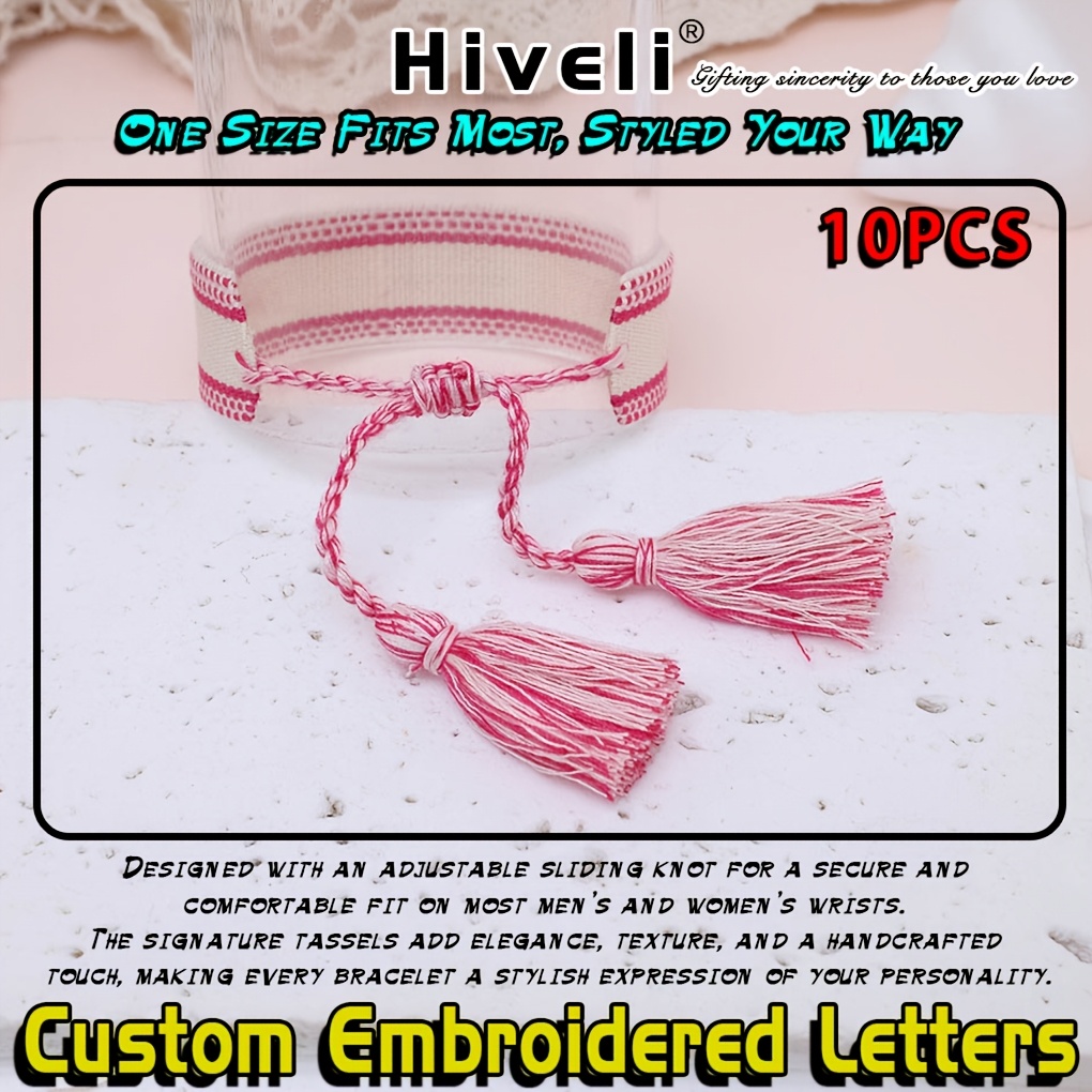 Personalized Hand-Woven Bohemian Bracelet, Custom Name Gift